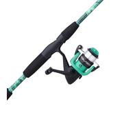 Shakespeare Reverb Spinning Reel and Fishing Rod Combo 5'6" 2-Piece Rod, Durable Tubular Glass Rod Blank Construction, EVA Handle