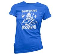 Shakespeare Rocks Literature Books Women's T-Shirt - Blue 16