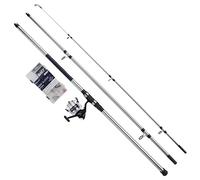 Shakespeare SALT Surf Slayer Combo Set, Fishing Rod and Reel Combo, Spinning Combo Includes Hard Case Tackle Box, Lures and End Tackle, Sea - Surfcasting Fishing, Blue & White, 4.20m | 112-170g