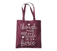 Shakespeare She Is Fierce Tote Shopping Bag 10 Litres Capacity 42 x 38cm