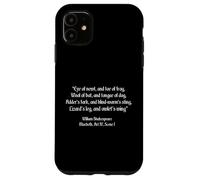 Shakespeare Shirt Eye Of Newt Toe Of Frog Shakespeare Quote Case for iPhone 11