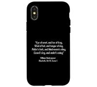 Shakespeare Shirt Eye Of Newt Toe Of Frog Shakespeare Quote Case for iPhone X/XS