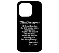 Shakespeare Shirt Quote - All The World's A Stage Case for iPhone 15 Pro