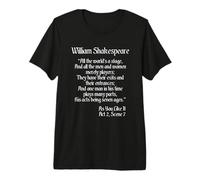 Shakespeare Shirt Quote - All The World's A Stage Premium T-Shirt