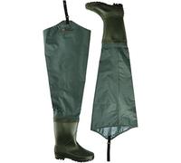 Shakespeare Sigma Nylon Hip Wader, Overalls, Waders, For Wading , Fly Fishing , Hunting , Muck Work, Unisex, Grey/Green, EU 44 | UK 10 |US 11
