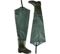 Shakespeare Sigma Nylon Hip Wader, Overalls, Waders, For Wading , Fly Fishing , Hunting , Muck Work, Unisex, Grey/Green, EU 43 | UK 9 |US 10