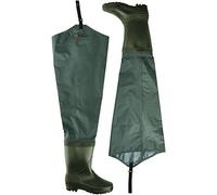 Shakespeare Sigma Nylon Lightweight Waterproof Hip Waders with Boots for Men and Women - For Wading , Fly Fishing , Hunting , Muck Work, green