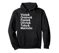 Shakespeare Twelfth Night Character List Pullover Hoodie