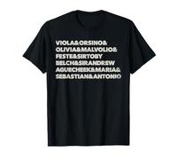 Shakespeare Twelfth Night Characters Literature Professor T-Shirt