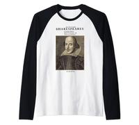 Shakespeare Will Power Literature Vintage Shakespeare Poster Raglan Baseball Tee