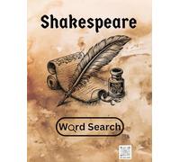 Shakespeare Word Search Book For Adults, Large Print: 50 Puzzles (Word Search Books)