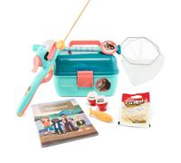 Shakespeare Youth Fishing Starter Set Rod & Reel Combo - Disney & more | Complete Starter Set | Easy Push Button Casting | Gel-Tech Grip | Tackle Playbox | Net Bobbers Bait Plug And Fishing Journal!