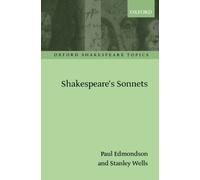 Shakespeare's Sonnets (Oxford Shakespeare Topics) - Paperback NEW Edmondson, Pau