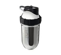 ShakeSphere Protein shaker bottle 24.6 Fl Oz Double Wall Steel Mirrored Silver in Black | Size: 700ml ShakeSphere Black 700ml