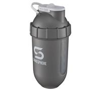 ShakeSphere Shaker bottle 700mls "Tumbler View" Gun Metal/White Logo/Clear Window in Mid Grey | Size: 700ml ShakeSphere Mid Grey 700ml
