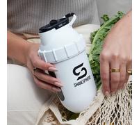 ShakeSphere Shaker bottle 700mls "Tumbler View" Matte White/Black Window in White | Size: 700ml ShakeSphere White 700ml