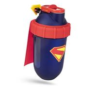 SHAKESPHERE Superman Edition 15.2oz Shaker Cup, Detachable Cape, Flip Straw | 3D Logo, BPA-Free, Capsule Design, Leakproof, DC Collector's Box, Superman Fan Gift Idea, Protein Shakes & Pre-Workout Use