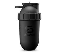 ShakeSphere Tumbler View: Protein Shaker Bottle with Side Window, 24oz ● Capsule Shape Mixing ● Easy Clean Up ● No Blending Ball Needed ● BPA Free ● Mix & Drink Shakes, Smoothies, More (Matte Black)