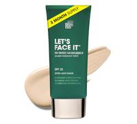 Shakeup Cosmetics Mens BB Tinted Moisturiser, Vegan Makeup for Men, Natural Coverage for Redness & Blemishes, 24hr Moisturisation with SPF, Easy to apply, Extra Light Shade, 50ml. Aka. LET'S FACE IT