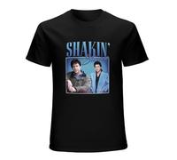 Shakin Stevens Appreciation Mens Funny Unisex T-Shirts Graphic Print Black Tee XL