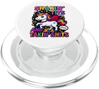 Shakin' Tits and Takin Shits Funny Unicorn Dirty Adult Humor PopSockets PopGrip for MagSafe