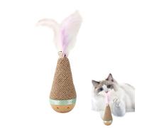 Shaking Cat Scratch Toy - Sisal Teaser Game, 1.97 Inch Non-Slip Bottom Interactive Cat Scratcher for Training Running Exercise, Pet Toy with Durable Design, Indoor Play for Small Medium Large Breed