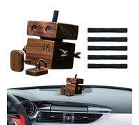 Shaking Feet Wooden Doll - Wooden Shaking Man Dashboard Decoration | Automotive Figurines Accessories, Auto Motion-Activated Funny Wood Desktop Decor For Home Bedroom Air Vent Living Room Offices