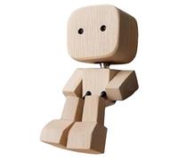 Shaking Feet Wooden Man For Car, Little Wooden Figure That Sways, Cute Doll Home Decor Aesthetic, Desk Accessories Funny Ornament For Car Dashboard Home Bedroom Study Living Room Dormitory