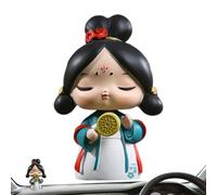 Shaking Head Car Decoration Resin Sculptures Desk Ornaments | Funny Resin Sculptures for Fireplace, Wall, Desktop Holding a mirror