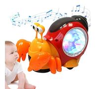 Shaking Head Small Snail Toy | Crawling Snail Toy Light Up Musical Snail Toy | Disco Snail Toy, Automatically Avoid Obstacles, Portable Interactive Walking Sensory Toy For Age 1+ Toddler