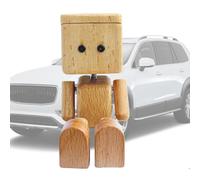 Shaking Man Figure, Shaking Leg Wooden, 5 Inch Woods Car Ornament, Automotive Interior Decoration for Travels, Home, Dorms, Apartment, Men, Women, Desk, Car, Sidetabale Use Natural Wood