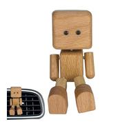 Shaking Wood Man, Leg Shaking Wooden Man Car Ornaments, Little Wooden Figure That Sways, Automotive Interior Decorations Display Ornaments For Road Trip Home Desk Tabletop