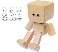 shaking wooden man car ornaments，little wooden figure that sways car ornaments for dashboard Leg Shaker Doll Ornament Set Contains 12 Fun Accessories Image Decorate Life