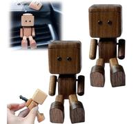 Shaking Wooden Man Car Scent Fragrance Diffuser Desktop Decor, Cute Car Interior Ornaments Accessories, Dashboard Gifts