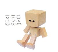 Shaking Wooden Man Figurine, Handmade Shaking Feet Wooden Doll Ornament, Funny Shake Doll Ornaments, Creative Handmade Woodens Figurines for Car Dashboard, Desktop & Gifting Decor (D)