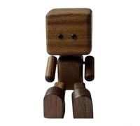 Shaking wooden man figurine with interactive rocking motion, handmade to bring cheerful movement and charm to car dashboards, desks, and travel environments (C)