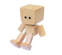 Shaking Wooden Man Figurine, Wooden Desk Buddy, The Tiny Woodens Man With Wobbly Legs, Little Shaking Feet For Car, Travel Commutes & Home Desk Accessories For Men (No expressions,Fragrance)