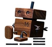 Shaking Wooden Man,Shaking Feet Wooden Man Action Figure | Playful Auto Motion-Activated Funny Wood Desktop Decor for Home Bedroom Air Vent Living Room Offices
