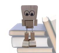 Shaking Wooden Man, Wooden People Figures, Small Figurine for Students Adults Kids Play Bookshelf Coffee Table Living Room Dashboard