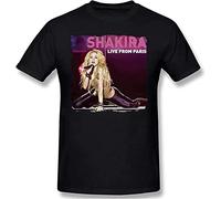 Shakira T Shirt Summer Short Sleeves Novelty Cotton Shirt Mens Tee S Black 3XL
