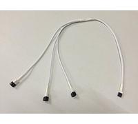 Shakmods 3 pin Fan to 3 ways Y Splitter 60cm White Sleeved Extension Cable