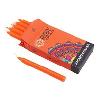 Shakra Health Orange Candles (Pack of 12) Sacral Chakra; Manifest Creativity - 90 Minutes Burn Time. Meditation & Spiritual Enhancer, Grounding Energy, Magic Gift Set