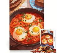 Shakshuka with Bread 1000 Pieces Puzzles for Adults Logical Think Leisure Activity Neat Cut Birthday Present (50x75cm)