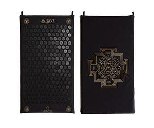 Shakti Premium Acupressure Mat Black Level 2, Sustainable & Durable, Relieves Stress & Tension, Promotes Relaxation & Focus, Ethically Handcrafted Acupuncture Mat in India, Organic Cotton Certified