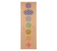 Shakti Warrior Chakra Cork Yoga Mat, Non Slip, 72 x 24 Inch, 3mm Thick