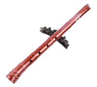 Shakuhachi - Standard 1.8 Shakuhachi Bamboo Flute Pentatonic D/F/G/A/C Root End & Natural Edge-Cut Shakuhachi Mouthpiece Zen Instrument.,Red_A Tube In E