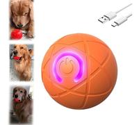 Shaky Ball Toy for Dogs | Vibrating Shaking Dog Ball | Interactive Automatic Moving Dog Toy Ball | USB Rechargeable Wobble Wag Giggle Dog Toy Ball for Small, Medium, and Large Dogs (Orange-B)