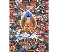 Shakyamuni Buddha Avadana Legend Painting Royal Historic Large Wall Art Print Canvas Premium Mural