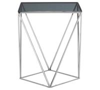 Shalimar Square Quadrilateral Side Table Premier Housewares Silver One Size