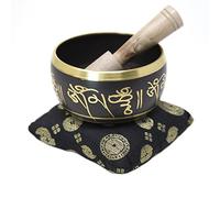 ShalinIndia Indian Buddhist Meditation & Chanting Musical Instrument Singing Bowl Set for Relaxation & Alternative Healing